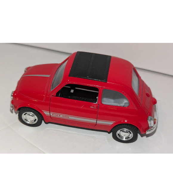 Classic Fiat 500 1/24 Scale Diecast Model by Kinsmart - RED Collectible - Picture 2 of 9